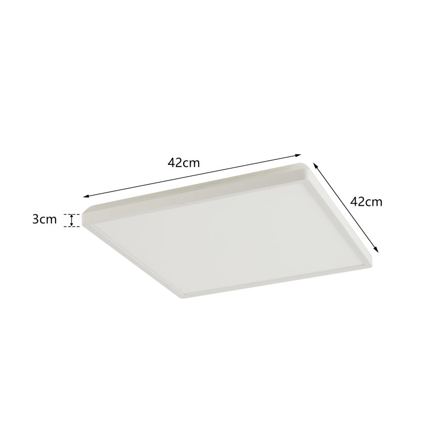 Brilagi - Plafonnier salle de bain ULTRA SLIM LED/24W/230V 42x42 cm blanc IP54