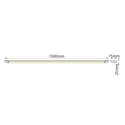 Brilagi - Luminaire tubulaire LED LUMA LED/40W/230V 150 cm