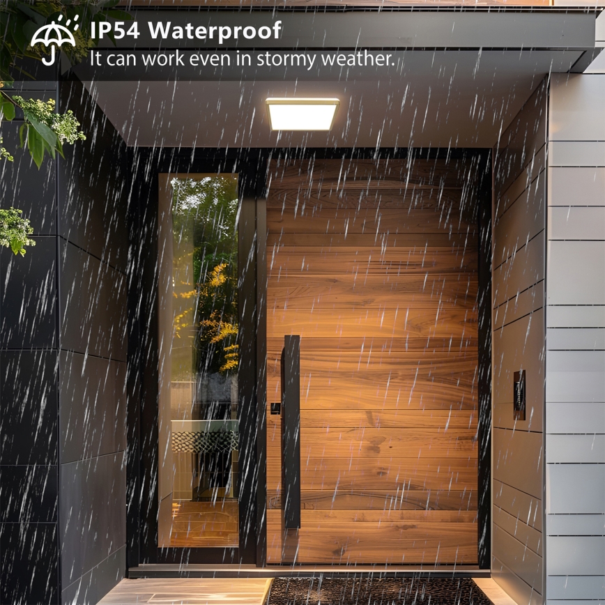 Brilagi - Plafonnier LED pour salle de bains ULTRA SLIM LED/18W/230V 30x30 cm doré IP54