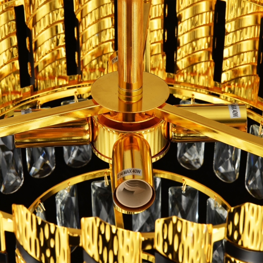 Brilagi - Lustre à chaîne CRISTAL 5xE14/40W/230V Ø 38 cm