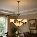 BRILAGI - Lustre à chaîne DAHLIA 9xE27/40W/230V Ø 74 cm, laiton