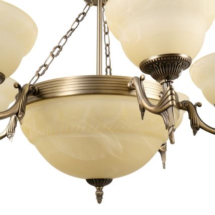 BRILAGI - Lustre à chaîne DAHLIA 9xE27/40W/230V Ø 74 cm, laiton