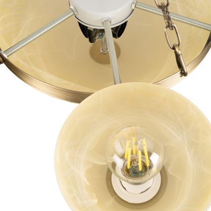 BRILAGI - Lustre à chaîne DAHLIA 9xE27/40W/230V Ø 74 cm, laiton