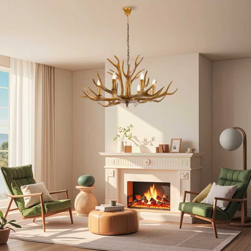 Brilagi - Lustre à chaîne DEER 6xE14/10W/230V Ø 102 cm