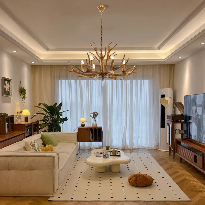 Brilagi - Lustre à chaîne DEER 6xE14/10W/230V Ø 102 cm