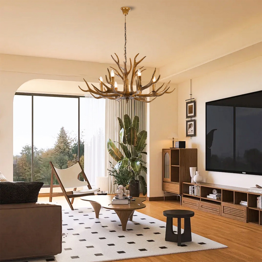 Brilagi - Lustre à chaîne DEER 6xE14/10W/230V Ø 102 cm