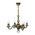 Brilagi - Lustre à chaîne IMPERO 4xE14/60W/230V laiton