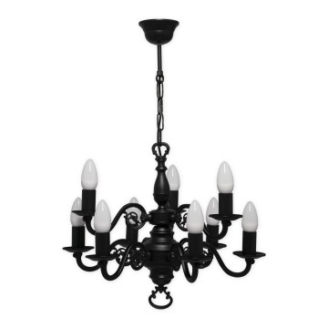 Brilagi - Lustre à chaîne IMPERO 9xE14/60W/230V, noir