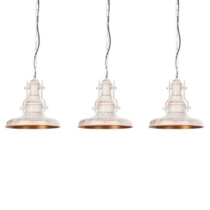 Brilagi - Lustre à chaîne PYRONIC 3xE27/40W/230V crème/patine