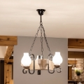 Brilagi - Lustre à chaîne QUEEN 3xE14/40W/230V chêne