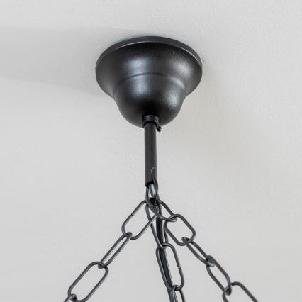 Brilagi - Lustre à chaîne ROATA 6xE14/40W/230V Ø 70 cm hêtre