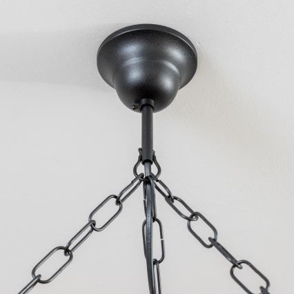 Brilagi - Lustre à chaîne ROATA 6xE14/40W/230V Ø 70 cm hêtre/noyer