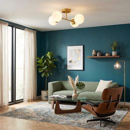 Brilagi - Lustre affleurant MALONY 4xE14/20W/230V doré