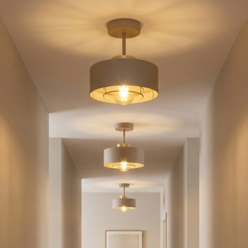Brilagi - Lustre affleurant SPRING 1xE27/60W/230V beige/doré