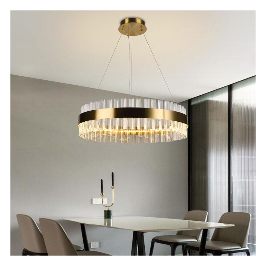 Brilagi - Suspension LED en cristal dimmable sur câble HALO LED/40W/230V 3000–6500K Ø 60 cm + télécommande