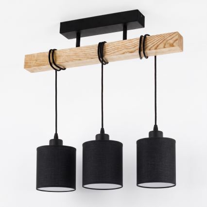 BRILAGI - Lustre fixé au plafond NUBILA 3xE27/60W/230V pin/noir
