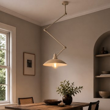 Brilagi - Lustre LED à tige IRONBEAM 1xE27/60W/230V beige