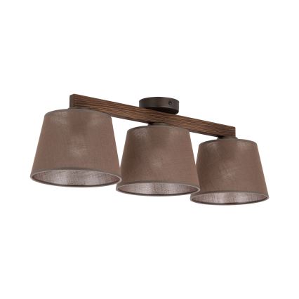 BRILAGI - Lustre LED affleurant LATTE 3xE27/15W/230V pin/marron