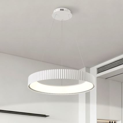 Brilagi - Suspension LED dimmable à câble FALCON MODERN LED/54W/230V Ø 60 cm blanche + télécommande