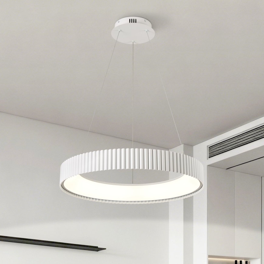 Brilagi - Suspension LED dimmable à câble FALCON MODERN LED/54W/230V Ø 60 cm blanche + télécommande