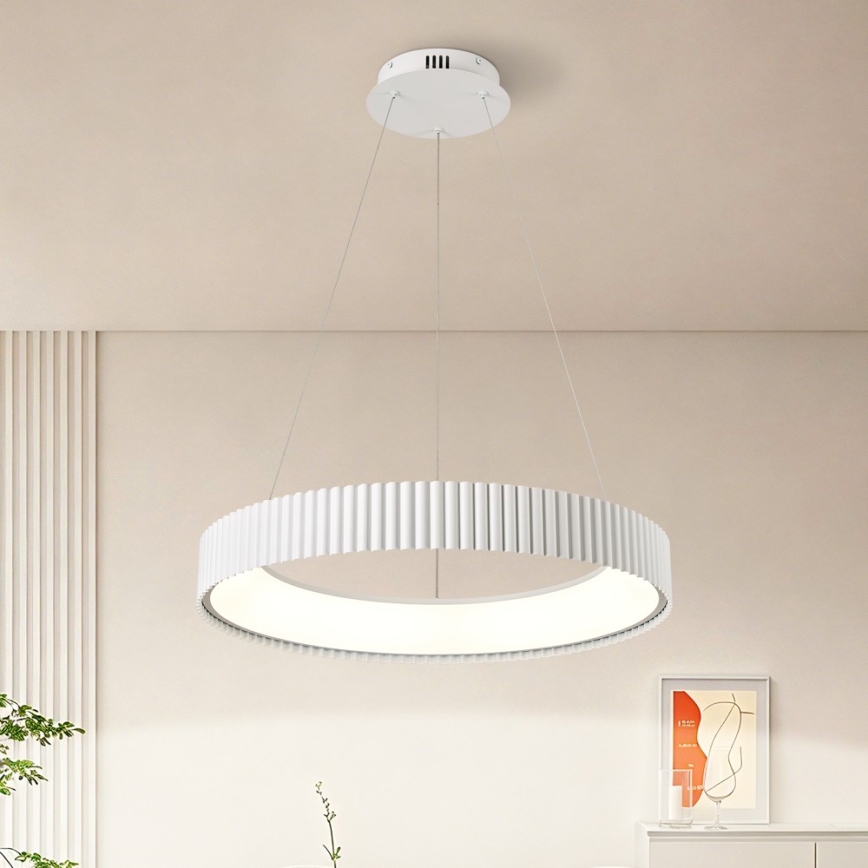 Brilagi - Suspension LED dimmable à câble FALCON MODERN LED/54W/230V Ø 60 cm blanche + télécommande