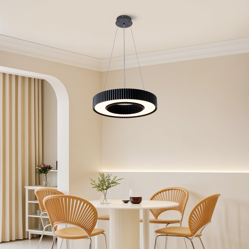 Brilagi - Suspension LED dimmable sur câble LUMIX LED/48W/230V 3000-6000K noir Ø 50 cm + télécommande