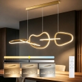BRILAGI - Lustre LED dimmable sur câble SIGNATURE LED/80W/230V 3000-6000K 120x25 cm doré + télécommande
