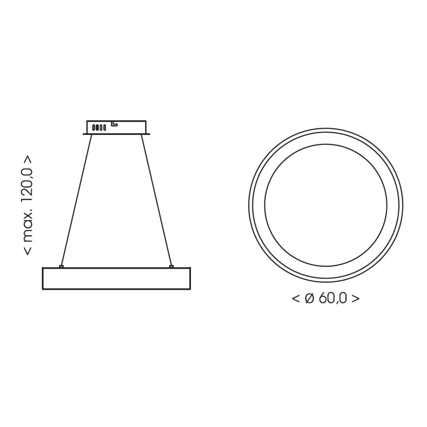 BRILAGI - Suspension LED dimmable sur câble FALCON II LED/99W/230V 3000-6500K Ø 60 cm beige + télécommande