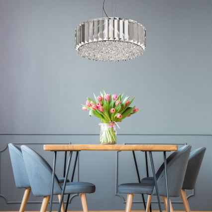 Brilagi - Lustre LED en cristal suspendu par câble GLAMOUR 5xG9/42W/230V