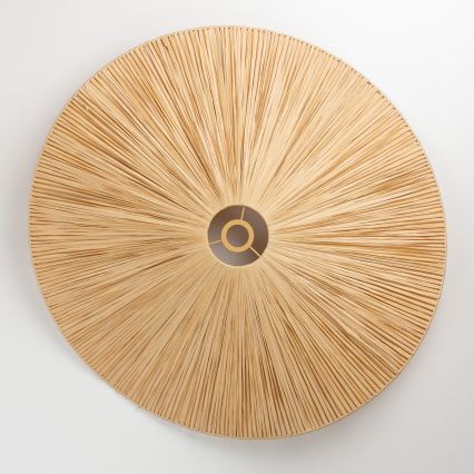 Brilagi - Lustre LED fixé au plafond CERIA BOHO 1xE27/40W/230V Ø 80 cm raphia/chêne
