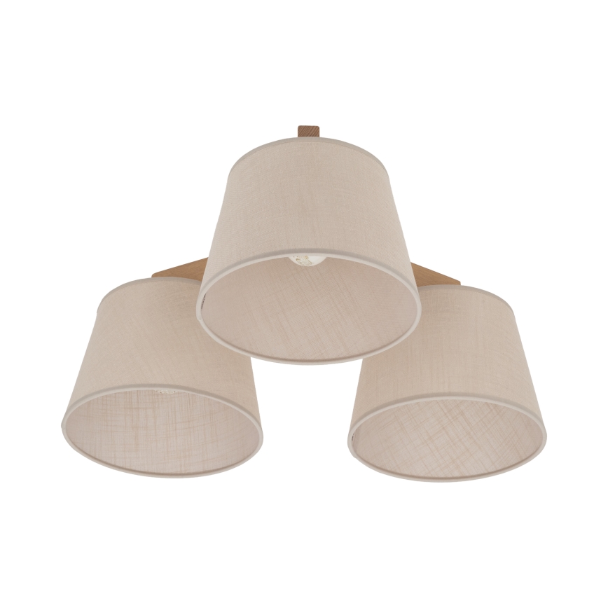BRILAGI - Lustre LED fixé au plafond LATTE SABIA 3xE27/15W/230V pin/beige