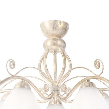 Brilagi - Lustre LED monté en surface ANTICO 5xE27/60W/230V/3000K, patine blanche