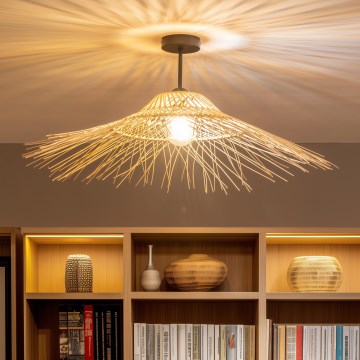 Brilagi - Lustre LED plafonnier CERIA BOHO 1xE27/60W/230V Ø 70 cm noir/beige