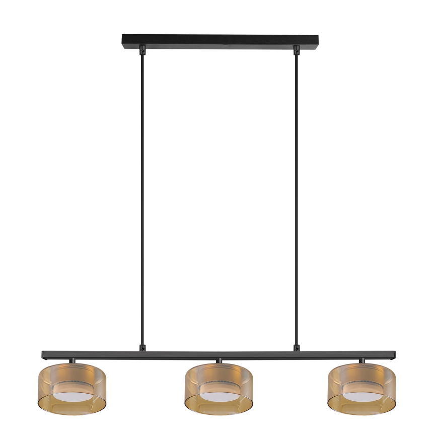 Brilagi - Suspension à câble LED RGB+CCT dimmable AURA LUX 3xGX53/14W/230V 2700-6500K Wi-Fi Tuya noir/doré