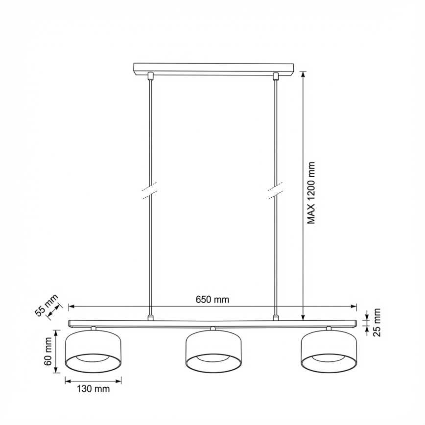 Brilagi - Suspension à câble LED RGB+CCT dimmable AURA LUX 3xGX53/14W/230V 2700-6500K Wi-Fi Tuya noir/doré