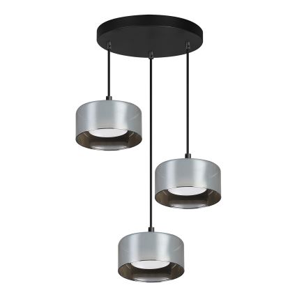 Brilagi - LED RGB+CCT Suspension dimmable sur câble AURA LUX 3xGX53/14W/230V 2700-6500K Wi-Fi Tuya noir/fumé