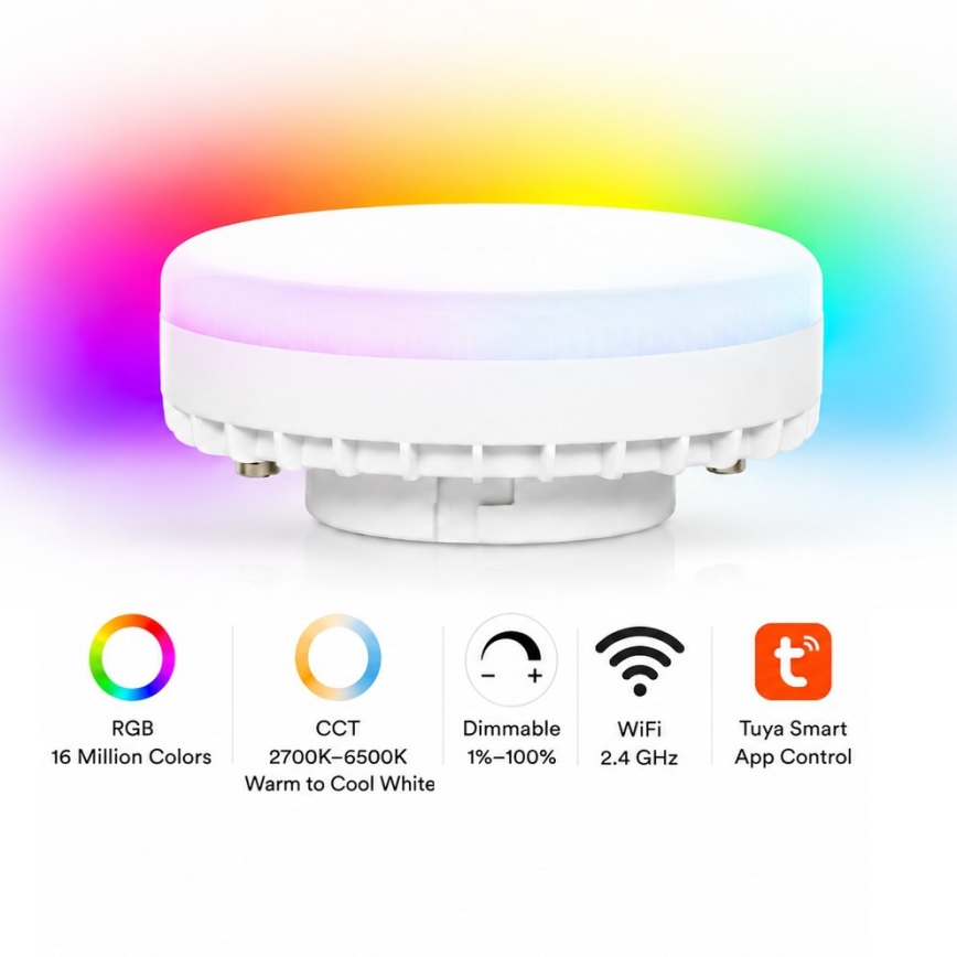 Brilagi - Suspension LED RGB+CCT dimmable sur câble AURA LUX 3xGX53/14W/230V 2700-6500K Wi-Fi Tuya noir/fumé