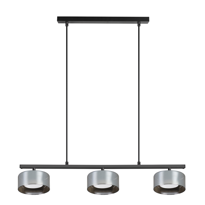 Brilagi - Suspension LED RGB+CCT dimmable sur câble AURA LUX 3xGX53/14W/230V 2700-6500K Wi-Fi Tuya noir/fumé