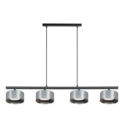 Brilagi - Suspension LED RGB+CCT dimmable sur câbles AURA LUX 4xGX53/14W/230V 2700-6500K Wi-Fi Tuya noir/fumé