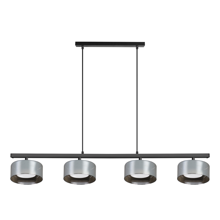 Brilagi - Suspension LED RGB+CCT dimmable sur câbles AURA LUX 4xGX53/14W/230V 2700-6500K Wi-Fi Tuya noir/fumé