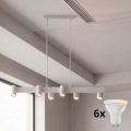 Brilagi - Lustre LED RGBW dimmable sur câble SELE 6xGU10/6,5W/230V 2700-6500K blanc + télécommande