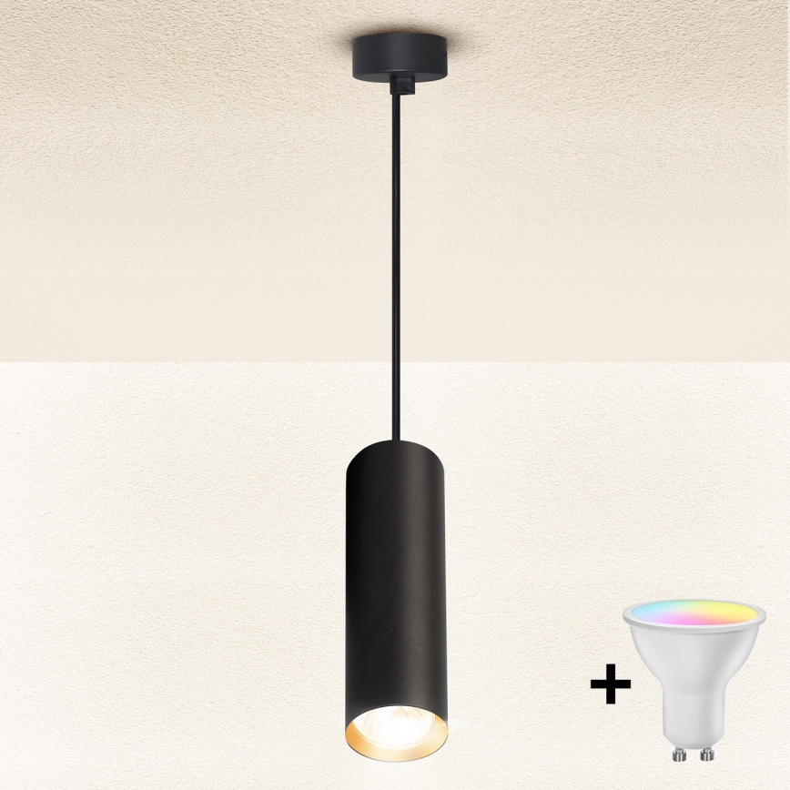 Brilagi - Lustre LED RGBW dimmable suspendu sur câble SELE 1xGU10/6,5W/230V 2700-6500K noir/or