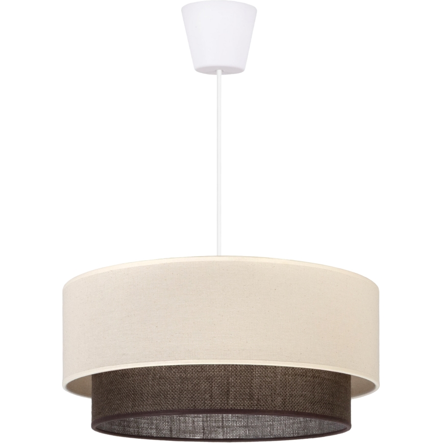 Brilagi - Lustre LED sur câble BOHO STYLE 1xE27/15W/230V Ø 40 cm crème/marron