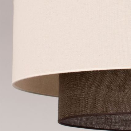 Brilagi - Lustre LED sur câble BOHO STYLE 3xE27/15W/230V Ø 80 cm crème/marron