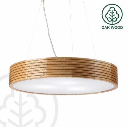Brilagi - Lustre LED sur câble CARVALHO MODERN 3xE27/60W/230V chêne Ø 47,5 cm