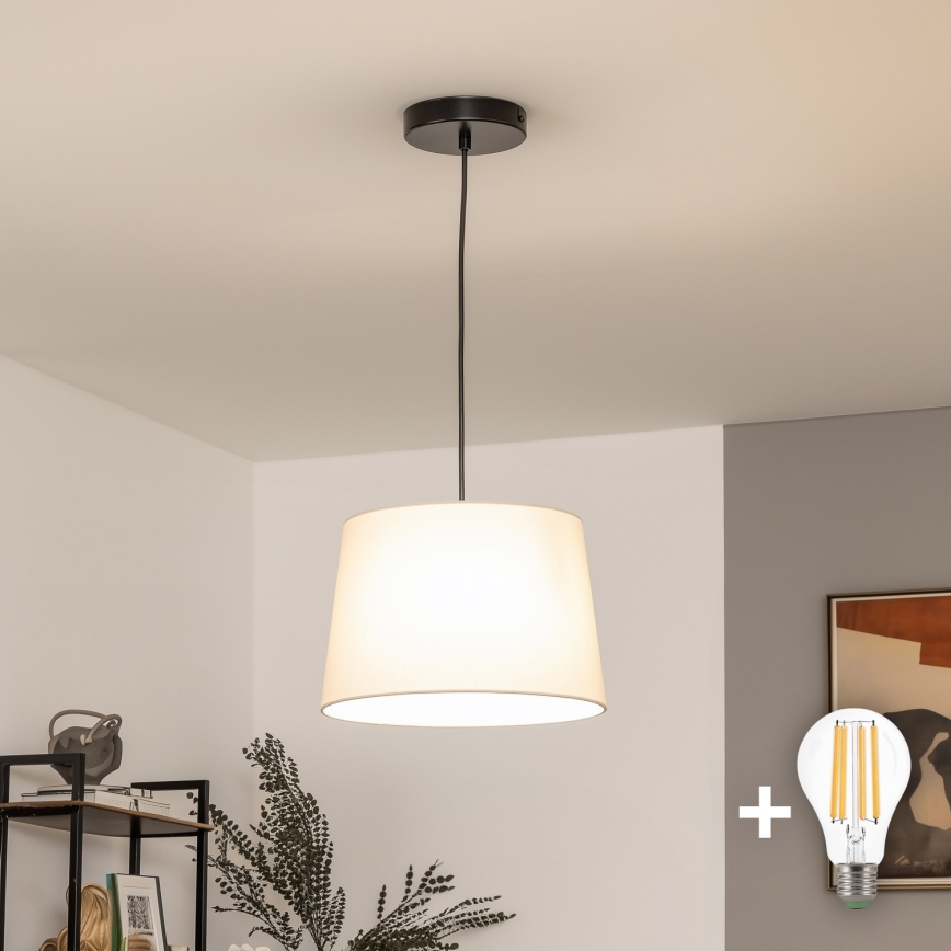 Brilagi - Lustre LED sur câble CERIA 1xE27/40W/230V Ø 30 cm beige