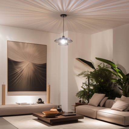 Brilagi - Lustre LED sur câble CERIA WIRE 1xE27/40W/230V Ø 38 cm noir