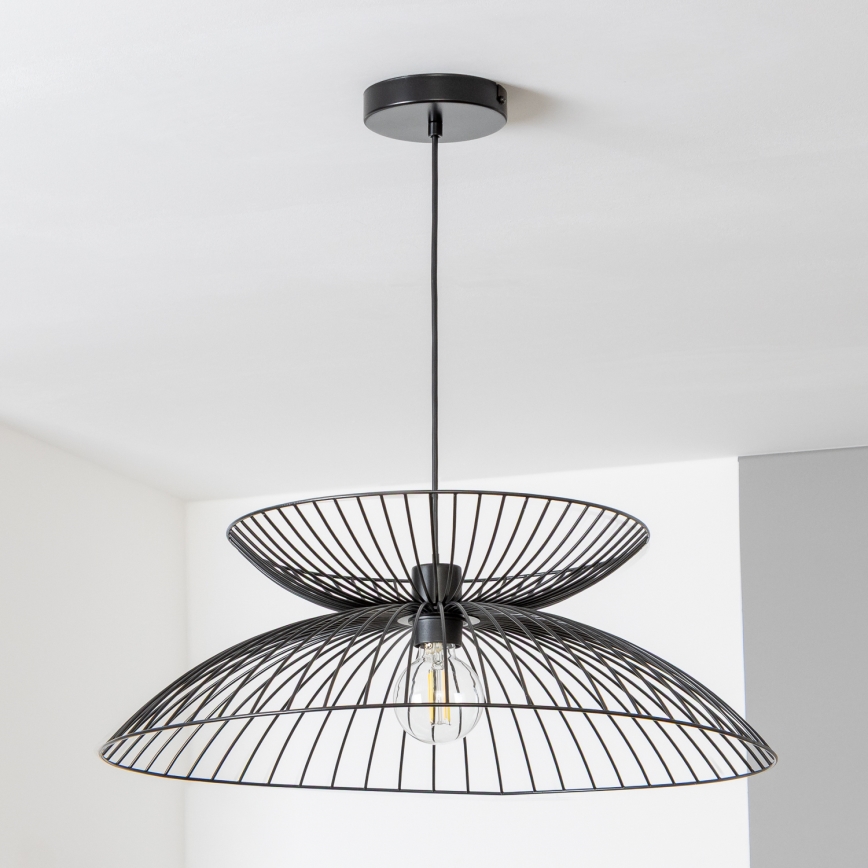Brilagi - Lustre LED sur câble CERIA WIRE 1xE27/40W/230V Ø 60 cm noir