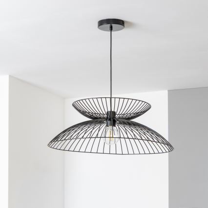 Brilagi - Lustre LED sur câble CERIA WIRE 1xE27/40W/230V Ø 60 cm noir