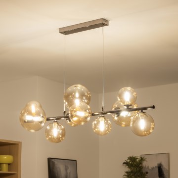 Brilagi - Lustre LED sur câble MILLA 10xG9/3W/230V chrome noir/doré